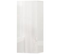 HOMCOM Armadietto Bagno con 2 Ripiani in Vetro Regolabili e Anta Bianco Lucido