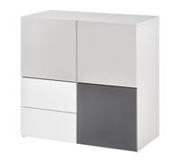 HOMCOM Armadietto Multiuso con Cassetti e Ante, Mobile Soggiorno Camera Ufficio