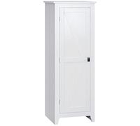 HOMCOM Armadio da Archiviazione buffet per Cucina Mobiletto Alto per Bagno Stile Classico con 3 ripiani regolabili - Altezza 120 cm in Legno Bianco