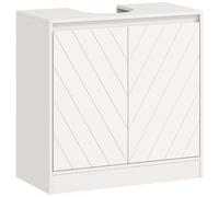 HOMCOM Armadietto Sottolavabo in MDF 2 Ante 2 Mensole Regolabili 60 x 30 x 60cm