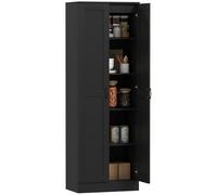 HOMCOM Armadio a 2 ante con 5 ripiani, stile moderno, multifunzionale, per camera da letto, ufficio, cucina, 60 L x 36,5 L x 175 H cm, nero