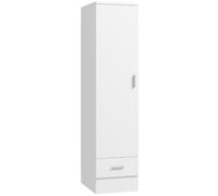 HOMCOM Armadio Camera da Letto con Anta e Cassetto 40x52x170 cm Bianco