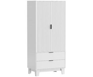 HOMCOM Armadio con stile moderno, 80x50x180 cm, bianco