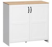HOMCOM Armadio contenitore bianco effetto legno 90x39.5x88cm