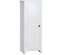 HOMCOM Armadio da Archiviazione buffet per Cucina Mobiletto Alto per Bagno Stile Classico con 3 ripiani regolabili - Altezza 120 cm in Legno Bianco