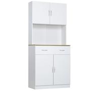 Homcom Armadio da cucina Mobili da cucina ausiliari con ante, cassetti e ripiani antiribaltamento regolabili per sala da pranzo, soggiorno