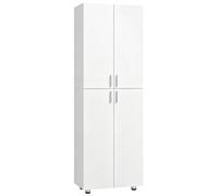 HOMCOM Armadio Guardaroba con 4 Ante, 180 cm, Bianco