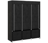 HOMCOM Armadio in Tessuto Salvaspazio 125x43x162.5cm Nero