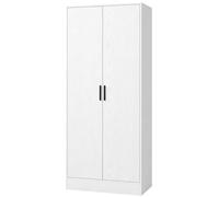 HOMCOM Armadio Slim 37 cm con Barra Appendiabiti e Ripiani