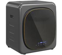 HOMCOM Asciugatrice con Disinfettante UV, Design Compatto, 4 kg Capacità, Acciaio Inossidabile, Grigio Aosom Italy