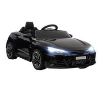 HOMCOM AUDI RS e-tron GT Macchina Elettrica per Bambini 3-5Anni 12V Nero | Auto Elettrica per Bambini, Doppio Motori, 3-5km/h, Cintura di Sicurezza, Telecomando, Sospensioni, Musica, Luci LED, Clacson