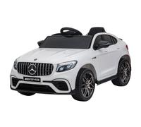 HOMCOM Auto Elettrica per Bambini 3-5 Anni, Macchina con Cintura di Sicurezza e Telecomando, Bianco Aosom Italy