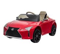 HOMCOM Auto per bambini con licenza ufficiale Lexus LC500 per auto elettrica da 3 a 6 anni, con telecomando da 2,4 G, luce MP3/USB, in plastica, metallo, colore rosso, 106 x 43 x 44 cm