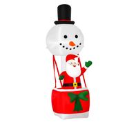 HOMCOM Babbo Natale Gonfiabile su Mongolfiera Altezza 250cm Luci LED da Esterno