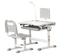 HOMCOM Banco Scuola per Bimbi 6-12 Anni con Sedia e Altezza Regolabile