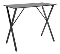 HOMCOM Bancone Bar in Legno e Acciaio Stile Moderno Industriale 120 cm Nero