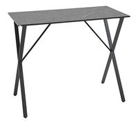 HOMCOM Bancone Bar Stile Moderno Industriale, 120 x 60 x 102 cm Nero