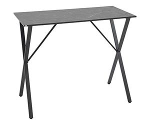 HOMCOM Bancone Bar Stile Moderno Industriale, 120 x 60 x 102 cm Nero