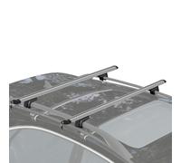 HOMCOM Barre Portatutto per Auto da 75 kg con Blocco 135x5.5x7 cm Argento