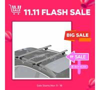 Homcom Barriere portapacchi per auto con guide in alluminio da 123,5 cm, carico 75 kg