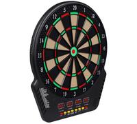 HOMCOM Bersaglio con Freccette con 6 Freccette Alimentatore e 4 Display LED Nero