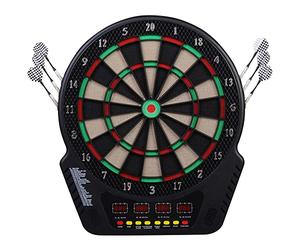 HOMCOM Bersaglio Elettronico 243 Programmi 27 Giochi 44x51.5x3.2 cm Nero