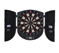 HOMCOM Bersaglio Elettronico per Freccette con 26 Giochi, fino a 8 Giocatori, Display LCD Superiore, Nero