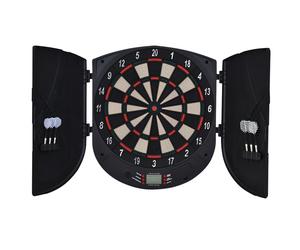 HOMCOM Bersaglio Freccette Elettronico per 8 Giocatori con 6 Freccette, Schermo LCD, 2 Porte e 26 Modalità di Gioco Aosom
