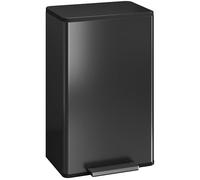 HOMCOM Bidone cucina 45L coperchio soft-close apertura fissa, pedale nero