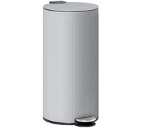 HOMCOM Bidone da Cucina da 30L, a Pedale con Secchio Interno, Coperchio a Chiusura Soft, 36x30x60,5cm, Grigio Aosom Italy