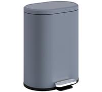 HOMCOM Bidone della spazzatura da 6L a pedale, in metallo, con secchiello interno e coperchio a chiusura morbida, 24,5x21,5x29,5cm, Grigio Aosom Italy