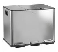 HOMCOM Bidone Immondizia a 2 Sezioni da 20L in Acciaio e PP 45.8x36x51.6 cm