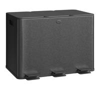 HOMCOM Bidone Immondizia a 3 Sezioni da 20L con Chiusura Silenziosa, in Acciaio Inox e PP, 61.9x36.6x56.7 cm, Nero Aosom Italy