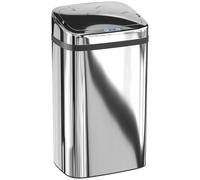 HOMCOM Bidone per Rifiuti da 30L con Sensore per Apertura e Chiusura Automatica, 33x25x57.5 cm, Argento Aosom Italy