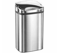 HOMCOM Bidone per Rifiuti da 30L con Sensore per Apertura e Chiusura Automatica, 33x25x57.5 cm, Argento Aosom Italy