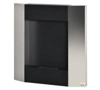 HOMCOM Biocamino da Parete con Serbatoio da 0.7L Copertura 20m² Acciaio