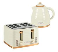 HOMCOM Bollitore Tostapane Set Colazione Beige