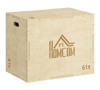 HOMCOM Box Pliometrico in Legno 3 Altezze Jumping Box Capacità 120kg