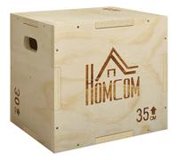 HOMCOM Box Pliometrico in Legno 3 Altezze Jumping Box Capacità 120kg