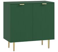 HOMCOM Buffet da Cucina con 2 Ante, Ripiano Regolabile e Piedini Metallici Rialzati, 80x40x80 cm, Verde Oliva Aosom Italy