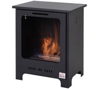 HOMCOM Caminetto a Bioetanolo Più Efficiente ed Ambientale da 0.9L Nero