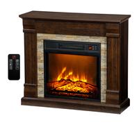 HOMCOM Caminetto Elettrico da Terra con Temperatura Regolabile e Fiamma