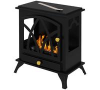 HOMCOM Camino a Bioetanolo Bruciatore da 1.2L Copertura 25㎡ Durata 3h Nero