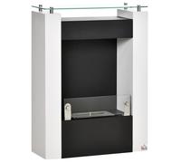HOMCOM Camino a Bioetanolo in Acciaio e Vetro Serbatoio da 0.9L Copertura 20m²