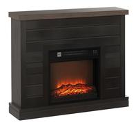 HOMCOM Camino Elettrico con Effetto Fiamma 3D, 97cm 1800W Caminetto Elettrico con Spegnimento Automatico, Risacaldamento Regolabile, Timer e Telecomando per Soggiorno, 30㎡, Grigio Scuro