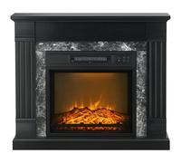 HOMCOM Camino Elettrico da Incasso con Fiamma Realistica e Timer