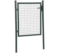HOMCOM Cancello da Giardino in Acciaio Antiruggine, Cancelletto da Giardino con Serratura e 3 Chiavi, 97x150cm, Verde