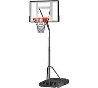 HOMCOM Canestro Basket Adulti con Altezza Regolabile 302-352cm Nero