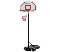 HOMCOM Canestro Basket da Esterno Bimbi e Adulti, Altezza Regolabile e Ruote