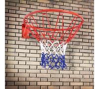 HOMCOM Canestro Basket da Muro in Ferro con Rete in Nylon per Esterno e Interno, Φ46cm Per giocare a pallacanestro con i vostri amici o esercitarvi da soli, non lasciatevi scappare questo cerchio da b